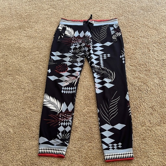 VERSACE jeans size M mens feather print trouser jogger pants